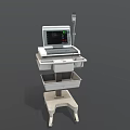 Advanced Medical Patient Monitor with Digital Screen and Mobile Cart for Clinical Monitoring Use