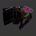 Modern console ship console rudder sci-fi operating cabin spacecraft console 3d model