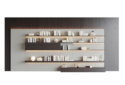 Modern Bookshelf 3d model