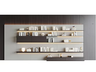 Modern Bookshelf 3d model