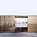 Modern Outdoor Pergola With Water Pool Reflection Lighting And Wooden Structure For Garden Landscape Design