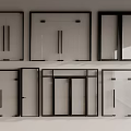 Modern Black Frame Glass Cabinet Doors with Sleek Design and Clear Panels