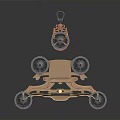 Advanced Drone Frame With Four Blue Motors And Precision Metallic Components