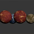 Colorful Decorative Spheres Display With Red Blue Green Gold And Shiny Balls