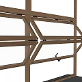 Folding window Log window 3d model
