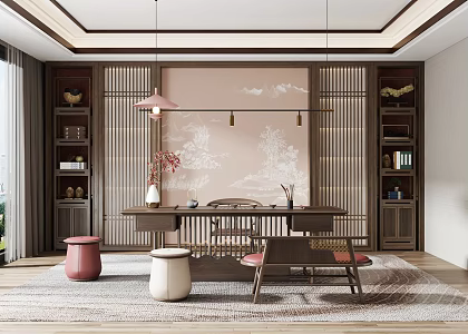 New Chinese Tea Room 3d model
