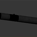 Gray And Black Cylindrical Military Weapon Barrel With Metallic Structure Design