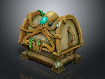Cartoon Chest Treasure Chest Treasure Chest Jewelry Chest Cashbox Wooden Chest Game Chest Treasure Chest Pirate Chest 3d model