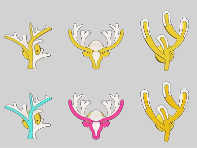 Nordic wall lamp antler children wall lamp 3d model Nordic wall lamp antler children wall lamp 3d model