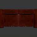 Modern Red Leather Two Seater Sofa For Sleek Living Room Interior