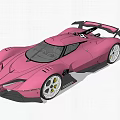 Red Supercar Sleek Aerodynamic Design With Large Rear Wing And Yellow Alloy Wheels Modern Aesthetics