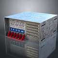 Computer Power Supply Unit With Metal Case Red Terminals And 2500W Peak Load 3d model