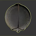 Vintage Commercial Equipment With Round Metal Handle And Rusty Surface Storage Bucket