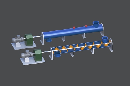 Screw Conveyor Industrial Equipment Coal Equipment Conveyor Equipment 3d model