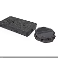 Gray Building Construction Paving Stones In Rectangular And Octagonal Shapes