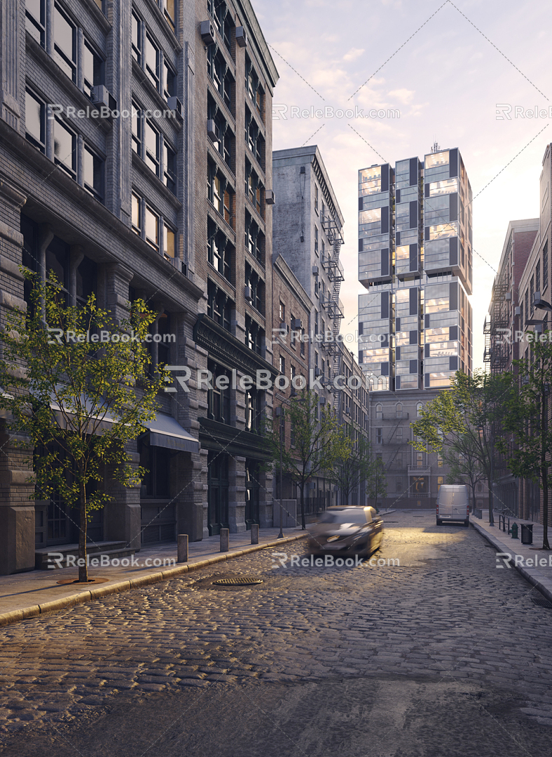 Jane Europe Street Street City Road 3d model