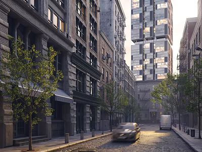 Jane Europe Street City Road 3d model