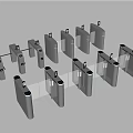 Modern gate induction door automatic door security door 3d model