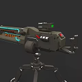 Advanced Tactical Weapon With Tripod Stand Laser Sight And Control Panel