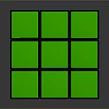 Colorful 3x3 Rubik's Cube With Orange Green Faces And Glossy Surface