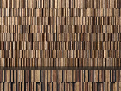 Decorative Wooden Partition With Vertical Slats For Modern Interior Design 3d model