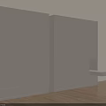 Modern White Wardrobe With Sleek Cabinet Doors And Drawers In Bright Room With Wooden Floor