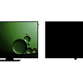Modern Television Screen Displaying Green Background With Water Droplet Pattern And Sleek Design 3d model