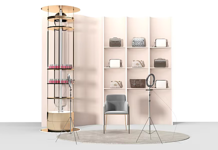 Modern live broadcast stand Clothing live broadcast room Live broadcast equipment Live broadcast station 3d model