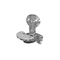 Stainless Steel Mechanical Fixture With Ring Handle And Circular Base Mounting Component