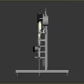 Industrial Metal Hardware Tools with Pipes Stands Control Units and Structural Supports