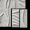 Light Colored Textured Wall Tiles With Decorative Patterns For Interior Design