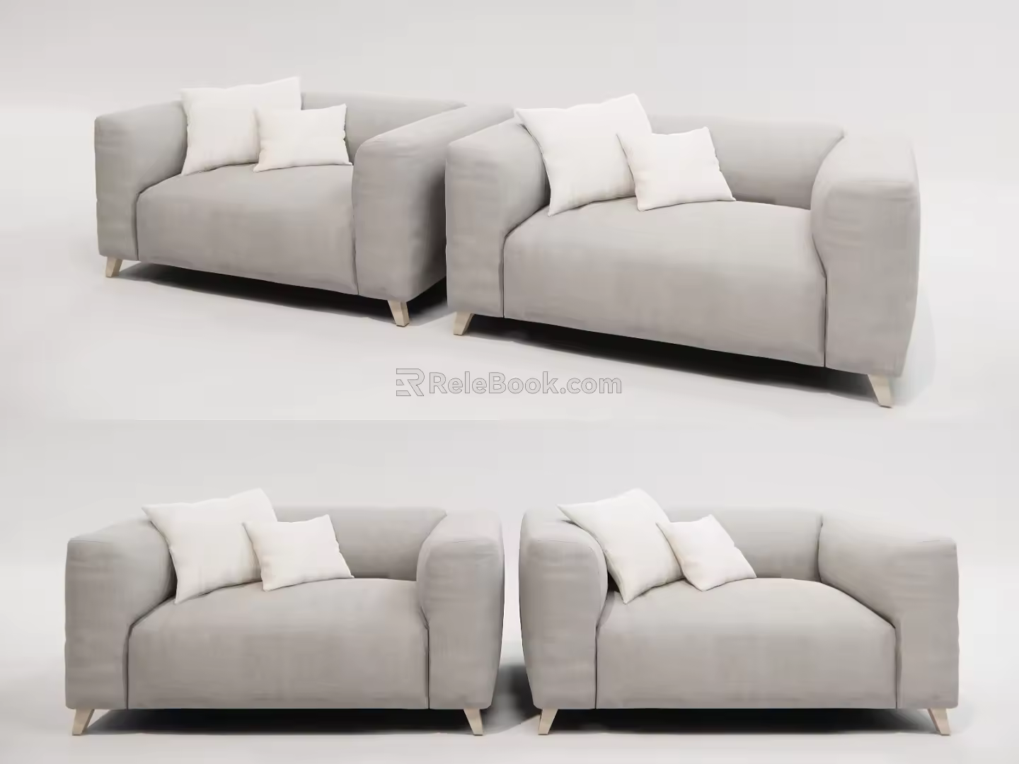 Modern Single Sofa Multiplayer Sofa 3d model