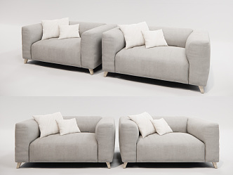 Modern Single Sofa Multiplayer Sofa 3d model