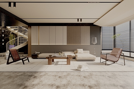 modern living room 3d model