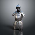 Historical Medieval Metal Armor With Helmet Chest Plate And Leg Protection