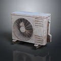 Vintage Computer Case With Cooling Fan And Rustic Metal Exterior Design