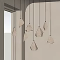 Quiet wind single-headed chandelier 3d model