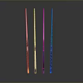 Decorative Cue Sticks Set With Various Colors And Designs For Home Ornament