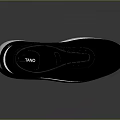 Modern Black Leather Shoes With White Sole And Comfortable Lightweight Design