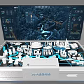 Smart City Sand Table With 5G AI Technology And Digital Urban Data 3d model