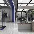 Modern Clothing Store Interior With Gold Head Mannequin Displayed Clothes And Mirror Lighting