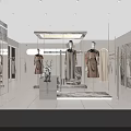 Modern Fashion Clothing Store Interior Design With Display Mannequins And Glass Windows
