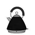 Modern Electric Kettle with Black Stainless Steel Ergonomic Handle and Silver Base Kitchen Use