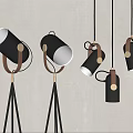 Modern lighting combination chandelier combination floor lamp 3d model
