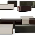 Modern Coffee Tables In Various Colors With Different Designs And Smooth Surfaces 3d model