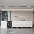 Company Front Desk Front Desk Reception Area Front Desk Background Wall Front Desk 3d model