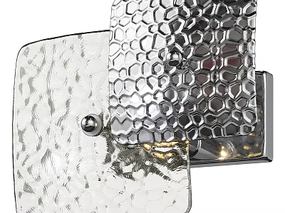 Modern Wall Lamp Featuring Metal Honeycomb Texture Glass Shade And Warm Light Glow 3d model