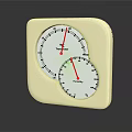 Medical Device Square White Design With Dual Dials for Temperature and Humidity Monitoring