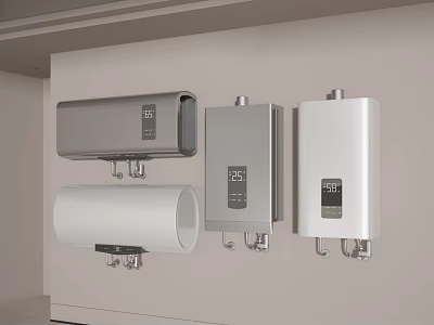 Various Styles Wall Mounted Daily Electrical Water Heaters With Modern Design And Digital 3d model