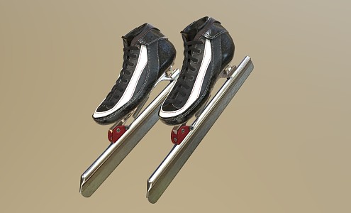 Modern Skates Leather Long Track Speed Skates 3d model